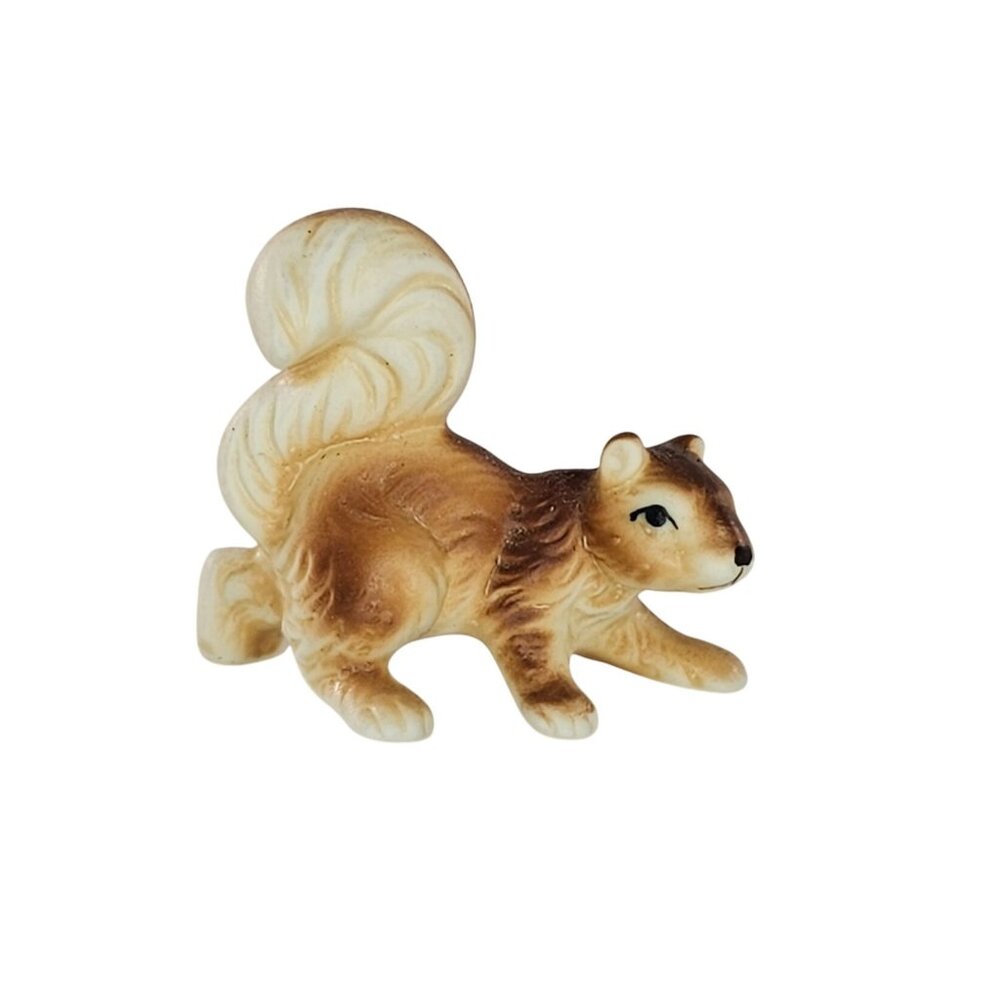 Vintage Bone China Brown Squirrel Miniature Figurine